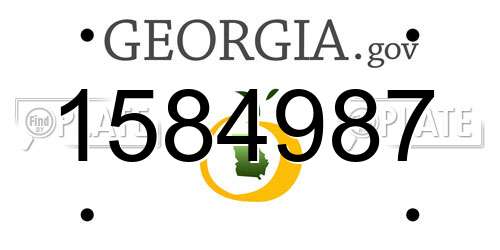1584987 Georgia License Plate