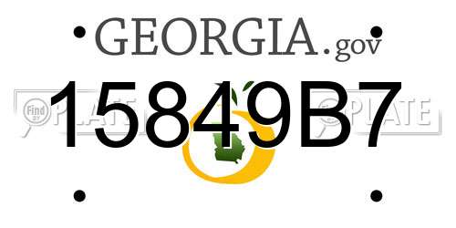 15849B7 Georgia License Plate