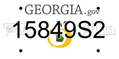 15849S2 Georgia License Plate