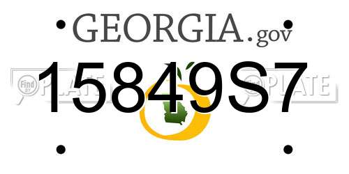 15849S7 Georgia License Plate