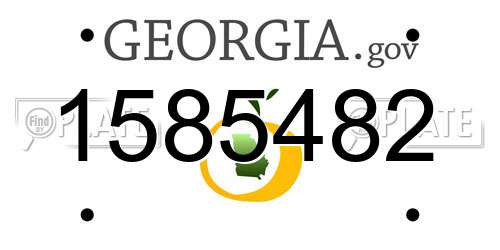 1585482 Georgia License Plate