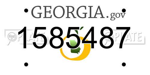 1585487 Georgia License Plate
