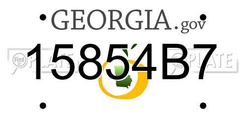 15854B7 Georgia License Plate