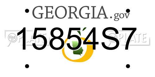 15854S7 Georgia License Plate