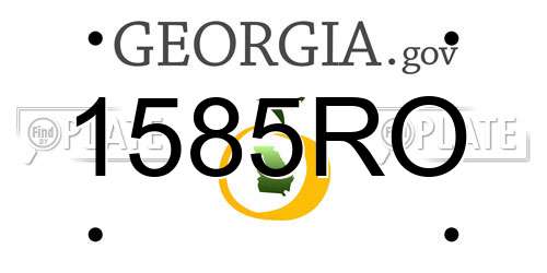 1585RO Georgia License Plate