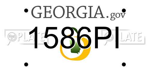 1586PI Georgia License Plate