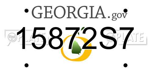 15872S7 Georgia License Plate