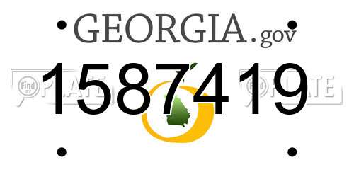 1587419 Georgia License Plate