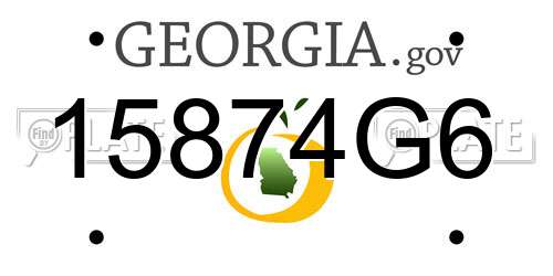 15874G6 Georgia License Plate