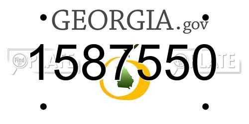 1587550 Georgia License Plate