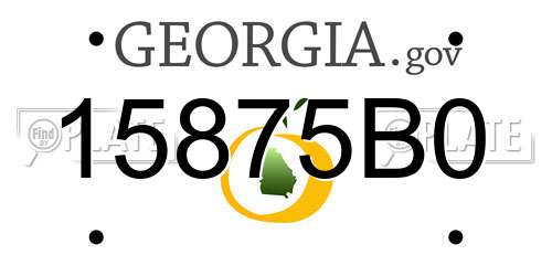 15875B0 Georgia License Plate