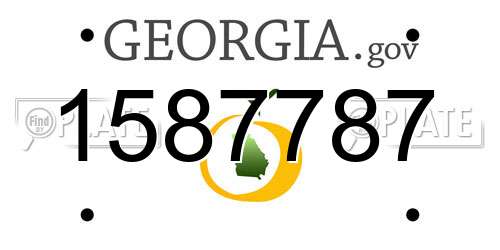 1587787 Georgia License Plate