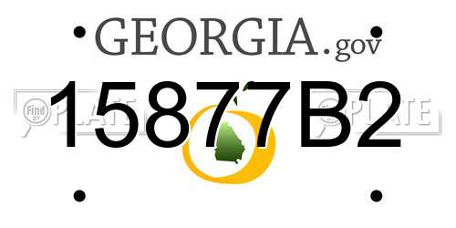 15877B2 Georgia License Plate