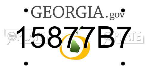 15877B7 Georgia License Plate