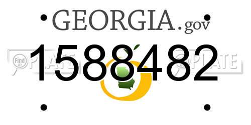 1588482 Georgia License Plate