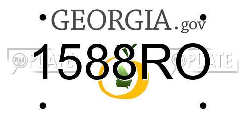 1588RO Georgia License Plate