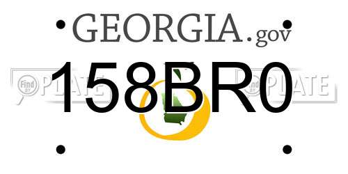 158BR0 Georgia License Plate