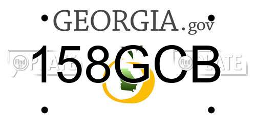 158GCB Georgia License Plate