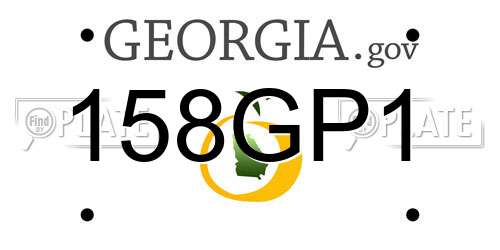 158GP1 Georgia License Plate