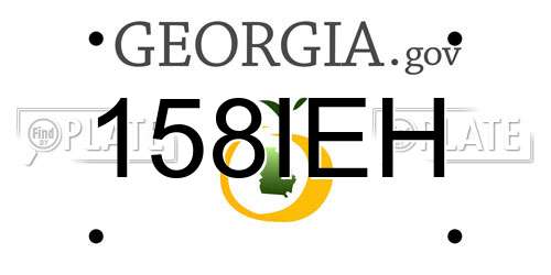 158IEH Georgia License Plate