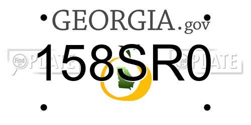 158SR0 Georgia License Plate