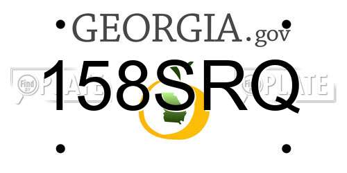 158SRQ Georgia License Plate