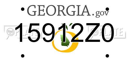 15912Z0 Georgia License Plate