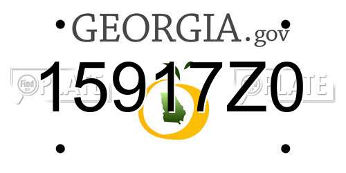 15917Z0 Georgia License Plate