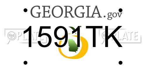1591TK Georgia License Plate