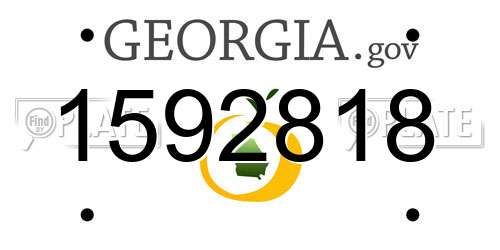 1592818 Georgia License Plate