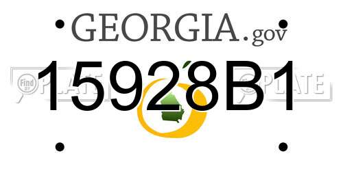 15928B1 Georgia License Plate