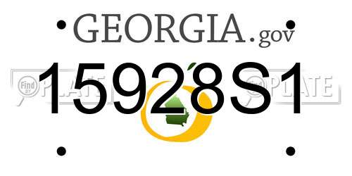 15928S1 Georgia License Plate