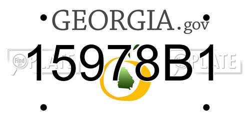 15978B1 Georgia License Plate
