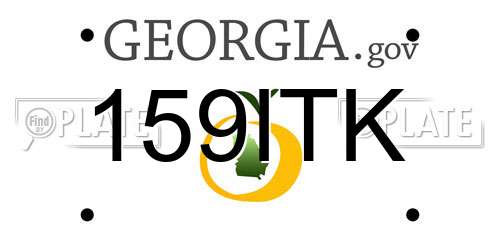 159ITK Georgia License Plate