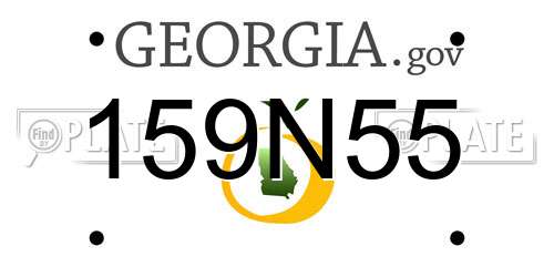 159N55 Georgia License Plate