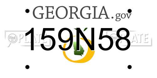 159N58 Georgia License Plate