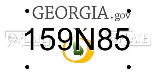 159N85 Georgia License Plate