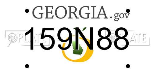 159N88 Georgia License Plate