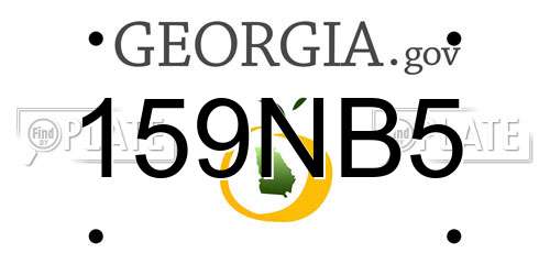 159NB5 Georgia License Plate