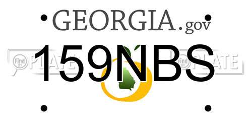 159NBS Georgia License Plate