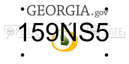 159NS5 Georgia License Plate