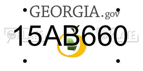 15AB660 Georgia License Plate