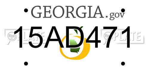 15AD471 Georgia License Plate
