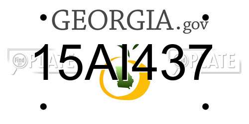 15AI437 Georgia License Plate