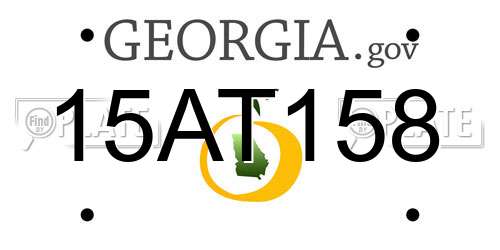 15AT158 Georgia License Plate