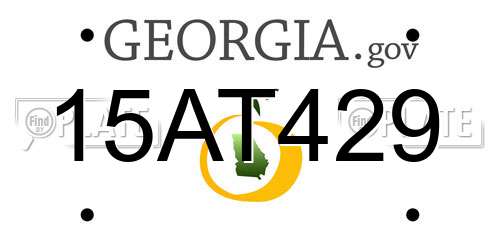 15AT429 Georgia License Plate