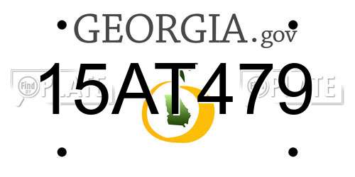 15AT479 Georgia License Plate
