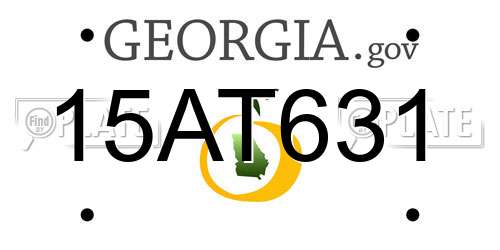 15AT631 Georgia License Plate