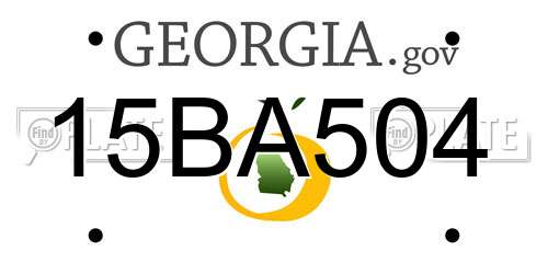 15BA504 Georgia License Plate
