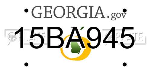 15BA945 Georgia License Plate